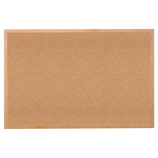 Ghent Wood Frame Natural Corkboard, 24" X 36"
